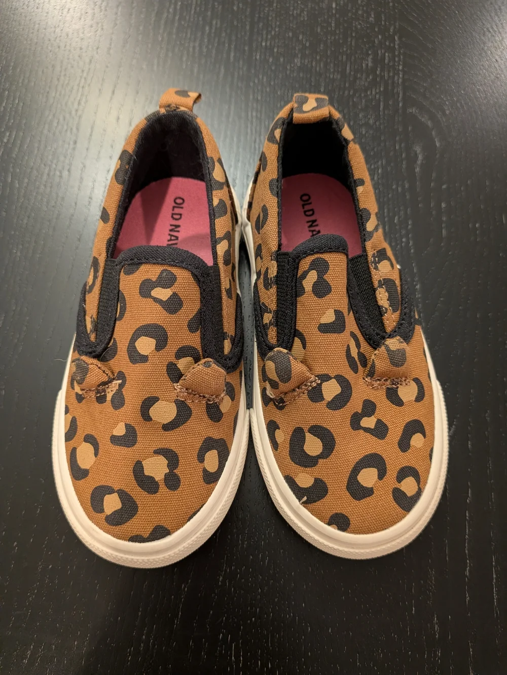 Old Navy Kids Slip-On Leopard Print Sneakers - Brown & Black